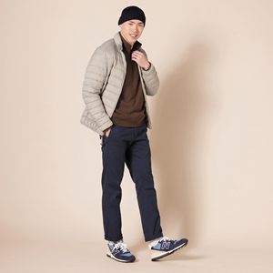 Pull en maille à col zippé, manches longues, décontracté, en polaire zippée pour l'extérieur, coupe classique, fabriqué à Sialkot - Product Image 3