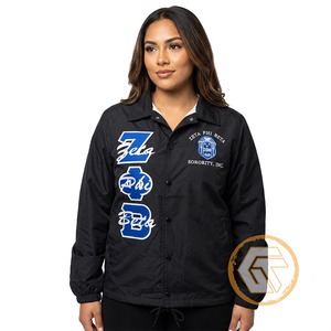 เสื้อแจ็คเก็ตผู้หญิง Zeta Phi Beta ของ GREEK TREASURES ชุดเครื่องแต่งกายสำหรับชมรมนักศึกษา ปักโลโก้ตามสั่ง ผ้าไหมระบายอากาศได้ดี ปรับแต่งได้ - Product Image 1