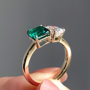 Bague en diamant de 3,15 carats de taille poire cultivé en laboratoire, or blanc 14 carats, bijoux classiques de fiançailles et de mariage, original - Product Image 5