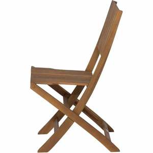 Chaise de jardin pliante en teck massif - Imperméable, écologique, durable, confortable, design moderne, pied Saber, chaise de repas d'extérieur pour - Product Image 3