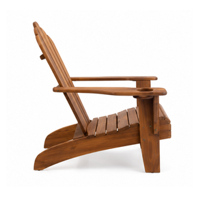 เก้าอี้พักผ่อนไม้สักแท้ทันสมัยสำหรับกลางแจ้ง เก้าอี้ไม้สำหรับพักผ่อนในสวน ลานบ้าน โรงแรม และวิลล่า - Product Image 2