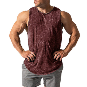 <b>Men</b> <b>Sleeveless</b> Tank Top Summer Casual Soft Cotton <b>Tshirt</b> Washed Gym Vest Activewear Fitness Training Body Vest Shirt - Product Image 1