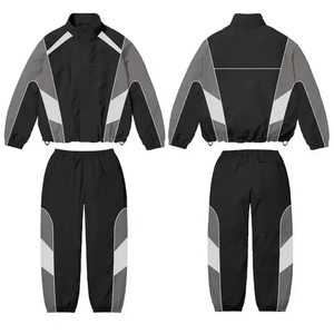 Customized Latest Design 2026 2 Pieces Vintage Winter Casual Outdoor <b>Camping</b> Zipper Nylon Unisex New Arrival <b>Windbreaker</b> Jacket - Product Image 3