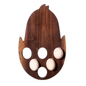 Bandeja para huevos con forma de pollo, soporte para huevos de gallina, bandeja de madera para encimera para la fiesta de Pascua, producto estacional al por mayor de Vietnam - Product Image 1