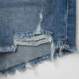 Shorts en jean décontractés pour homme sur mesure, coupe régulière, taille haute, respirant, lavage clair, été hiver, logo personnalisé - Product Image 6