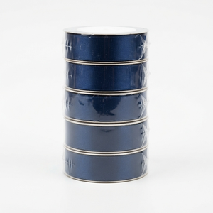 25mm Midnight Navy Single Face Satin Ribbon Wholesale 5 Rolls x 8 Meter for Patriotic Events Yacht Club Decor Gift <b>Bows</b> Factory - Product Image 2