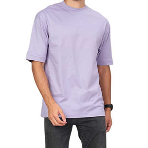 Camisetas de Hombre Extra Grandes a la Moda, con Logotipo Bordado Personalizado, Cuello Redondo, Manga Corta, 100% Algodón, Estilo Hip Hop, Antiarrugas y Transpirables - Product Image 1