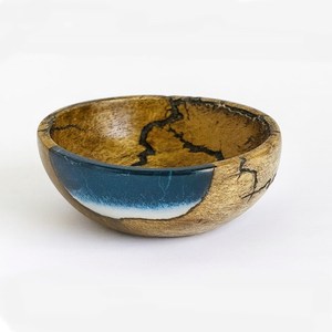 ชามเสิร์ฟเรซิ่นและไม้คุณภาพสูง ชามไม้ธรรมชาติ ชามใส่ผลไม้และสลัด ชามไม้สำหรับตกแต่งงานแต่งงาน ของตกแต่งบ้านและห้องครัว - Product Image 3