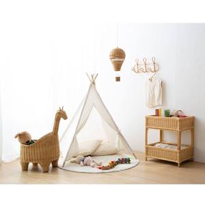 Creative Design Rattan Shelving <b>Basket</b> Room <b>Storage</b> Organizer Durable Hand Crafted Wicker Plant Stand Home Decorative <b>Unit</b> - Product Image 2