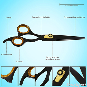 Professional 6 Inch Hair Cutting Scissors Barber <b>Shears</b> Sharp Stainless Steel Blades for Salon Use Hair Dressing Right-Handed - Product Image 6