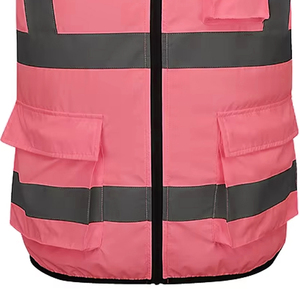 Chaleco de Seguridad de Alta Visibilidad Clase 2 de Nailon Resistente, Bandas Reflectantes, Logotipo Personalizado, Chaqueta Impermeable con LED Intermitente para Seguridad en el Lugar de Trabajo - Product Image 3