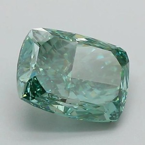 Diamante Verde Sintético Cultivado en Laboratorio, Corte Cojín Alargado, de 1.00 CT a 5.00 CT, Certificado, Claridad VVS VS - Product Image 1