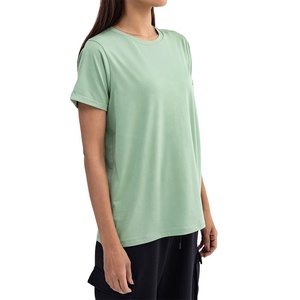 T-shirt femme de qualité supérieure avec étiquette personnalisée, t-shirt ample respirant pour femme, coton lourd, faible MOQ, vente en gros, design personnalisé - Product Image 2