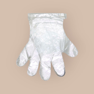 Guantes desechables de plástico transparente HDPE de alta calidad, guantes prácticos gruesos transparentes para el hogar - Product Image 3