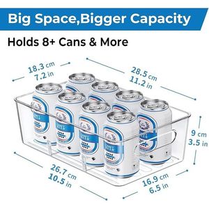 ชุดจัดระเบียบตู้กับข้าวพลาสติกใส 10 ชิ้น พร้อมตัวแบ่ง 2 ช่อง จัดระเบียบครัวและตู้เย็นได้ง่าย ผลิตภัณฑ์อะคริลิก - Product Image 4