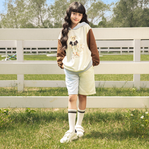 Ethan เสื้อฮู้ดแบบสวมศีรษะสำหรับผู้หญิงและผู้ชาย, เสื้อมีฮู้ดแบบรูดซิปแขนยาวพิมพ์ลายการ์ตูนผ้าฝ้าย100% เทอร์รี่360 GSM - Product Image 5