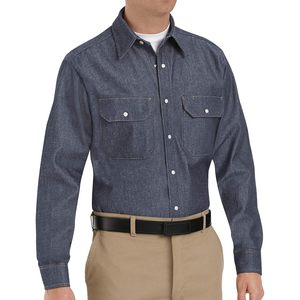 Chemise en jean de luxe pour homme, 100% coton, écologique, infroissable - Product Image 3