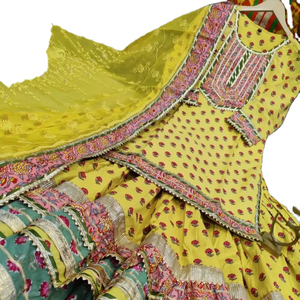 Garara Suit Anarkali Kurta / <b>Kurti</b> Dress Women Traditional All Seasons Wedding Party Pakistani Cotton Moisture Wicking Sun - Product Image 1