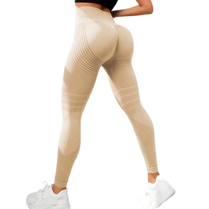 Leggings de yoga unisexe pour femme, longueur intégrale, taille mi-haute élastique, séchage rapide, respirants, mélange Spandex/Nylon, avec poches découpées - Product Image 2