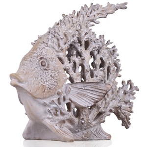 รูปปั้นปลาไม้มะม่วงทำมือพร้อมลวดลายสีสันสดใส - ขายส่ง - Product Image 5