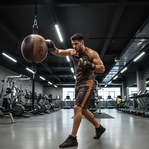Sac de frappe double extrémité en cuir personnalisé pour marque privée, idéal pour la boxe, le MMA, l'entraînement, la remise en forme et la salle de sport à domicile – Sacs durables - Product Image 3