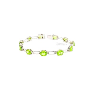 Women's <b>Bracelet</b> Natural Peridot Gemstone August Birthstone wedding Christmas Gift Handmade Jewelry 925 <b>Sterling</b> <b>Silver</b> <b>Bracelet</b> - Product Image 4