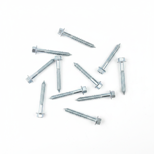 Heavy Duty Timber Construction Fasteners - White Zinc Plated Hex Head Wood <b>Screws</b> 25mm to 300mm - Product Image 1