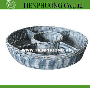 Artesanía de Vietnam, cesta de almacenamiento de ratán de 5 cajones, bandeja de comida de bambú de mimbre, fiestas de cocina, vacaciones, cenas familiares, uso de refrigeración - Product Image 4