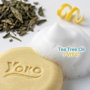 สบู่มูส โยโกะ โกลด์ เฟรช คาล์ม Y760 100 กรัม โฟมเนื้อละเอียดอ่อนโยน ไม่ทำให้ผิวแห้งกร้าน สารสกัดจากชาเขียว น้ำมันทีทรี และวิตามิน - Product Image 3