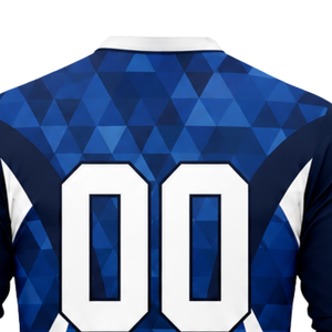 Ensemble de vêtements de volley-ball sublimé bleu et noir pour hommes, manches longues, en polyester, pour compétition d'équipe - Product Image 5