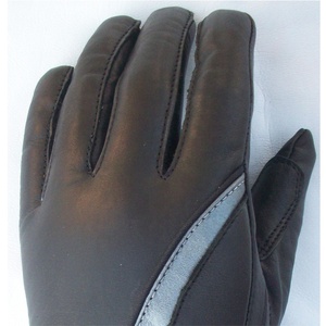 Gants en cuir de mouton véritable pour femmes, coupe-vent, écologiques, longueur poignet, pour la conduite en extérieur, design tendance, printemps-automne - Product Image 5