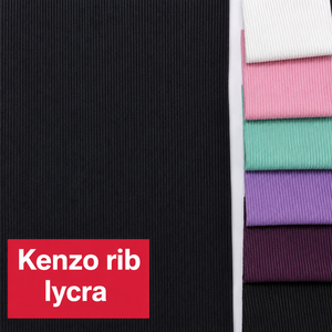 Tissu en molleton Kenzo 280 GSM 100% coton, écologique, poids moyen, extensible et doux, idéal pour les vêtements de sport et les tenues décontractées - Product Image 2