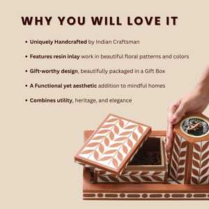 Juego de quemadores de incienso de lujo PearlVista, soporte de incienso artesanal con incrustaciones de hueso y mosaico, con un elegante diseño personalizado. - Product Image 5