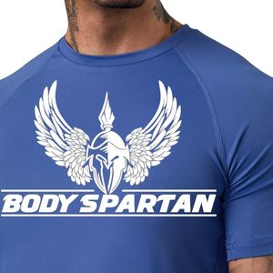 T-shirt pour homme bleu roi à imprimé graphique, col rond, manches courtes, pour la gym, l'entraînement, le sport et les loisirs - Product Image 4