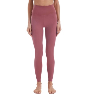 Leggings Deportivos de Cintura Alta para Mujer, Ajustados, para Yoga y Gimnasio, Mezcla de Spandex y Algodón, Transpirables, Antibacterianos, Hasta la Rodilla, Ropa Deportiva Informal - Product Image 1