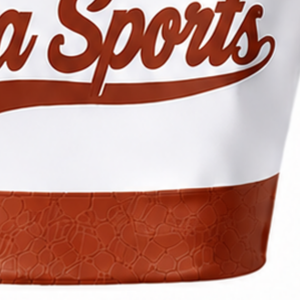 Maillot de cheerleading sans manches sublimé blanc bordeaux, tenue de sport athlétique pour l'entraînement, la performance et la compétition - Product Image 6
