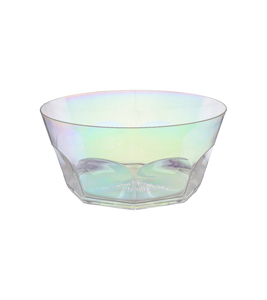 Bol à salade et à fruits, acrylique transparent de haute qualité, transparent avec une élégante réflexion de couleur arc-en-ciel irisée - Product Image 1