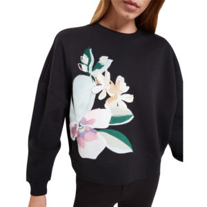 Sweat-shirt à col rond en molleton de coton à manches longues imprimé sur mesure pour femmes, sweat-shirt personnalisé, sweat-shirts - Product Image 3