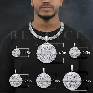 Colgante de Medallón con Nombre de Moissanita VVS de Alta Calidad, Plata 925 Bicolor, Joyería Hip Hop Iced Out, Collar con Letra Personalizada - Product Image 3