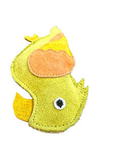 Jouet à mâcher pour oiseaux en forme de perroquet mignon, taille moyenne, en cuir suédé durable, pour usage intérieur, emballage en polybag, peluche - Product Image 2