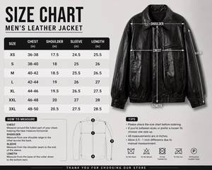 Chaqueta de Lona y Cuero Genuino para Hombre, Estilo Motociclista Vintage, Cierre de Cremallera, Cuello Camisero, Manga Larga, Chaqueta Casual de Moda - Product Image 6