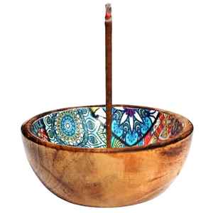 Bol à salade artisanal le plus vendu, en émail imprimé, bois d'acacia, céramique, porcelaine, forme personnalisable pour logo, idéal pour les fêtes - Product Image 2