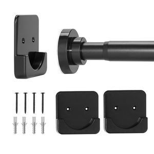 28-76 Inches 1 Inch Diameter Stainless Steel Telescoping Rod Holders Adjustable Spring Tension Shower <b>Curtain</b> Poles No D <b>Rings</b> - Product Image 6