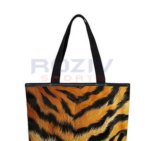 Sac fourre-tout en toile de coton 100% de haute qualité, durable, à la mode, avec impression par sublimation écologique, logo personnalisé, sacs à main de luxe pour la plage - Product Image 2