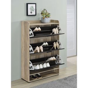 Kyla Grey 3-Tier Engineered Wood Shoe Rack Elegant and Practical Storage Solution - Product Image 2