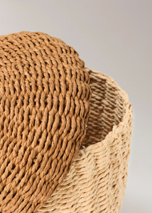 Cesta de Almacenamiento de Bambú con Forma de Hongo, Diseño de Dibujos Animados, para Habitación Infantil, para Guardar Juguetes y Mantas - Product Image 4