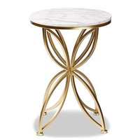 Table basse de salon élégante et durable, avec plateau en bois d'ingénierie et structure en métal poli, respectueuse de l'environnement