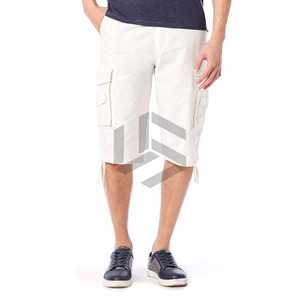 Pantalones Cortos Cargo de Alta Calidad 100% Algodón para Hombre, Casuales, Deportivos, de Cintura Media, Secado Rápido, Diseño Liso - Product Image 4