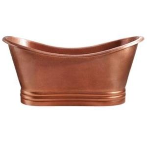 Bañera de Cobre Antigua con Acabado Pátinado, Bañera Independiente de Cobre con Tapa Enrollable, Bañera de Cobre con Acabado Antiguo - Product Image 2