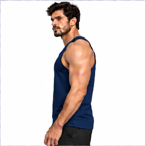Custom Logo <b>Mens</b> Tank Tops Fitness Sportswear Breathable Sleeveless <b>Singlet</b> Gym Muscle Vest Summer Casual Cotton Plus Size OEM O - Product Image 3